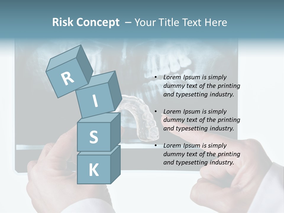 A Person Holding A Tooth In Front Of A X - Ray PowerPoint Template