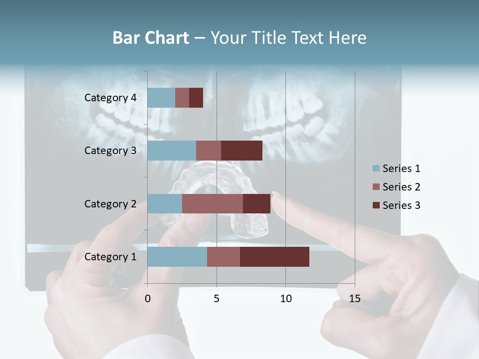 A Person Holding A Tooth In Front Of A X - Ray PowerPoint Template