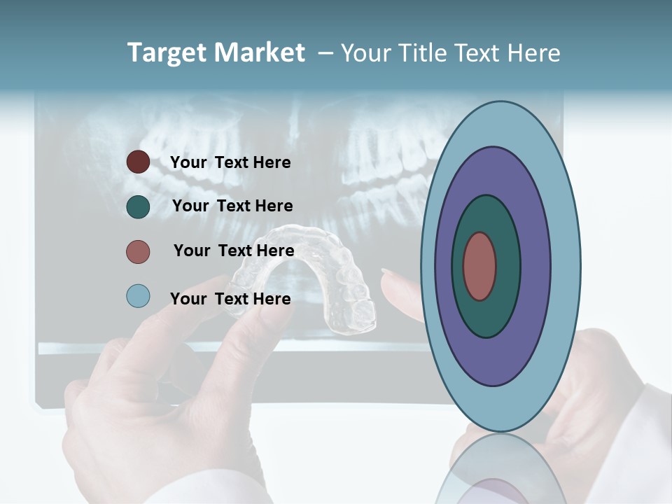 A Person Holding A Tooth In Front Of A X - Ray PowerPoint Template