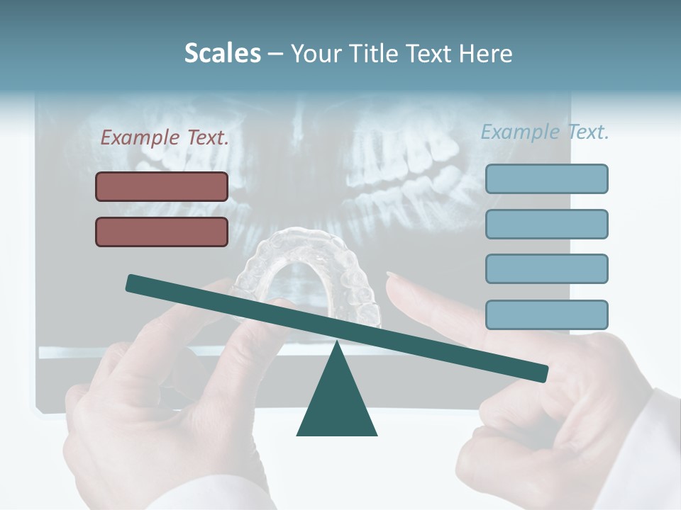 A Person Holding A Tooth In Front Of A X - Ray PowerPoint Template