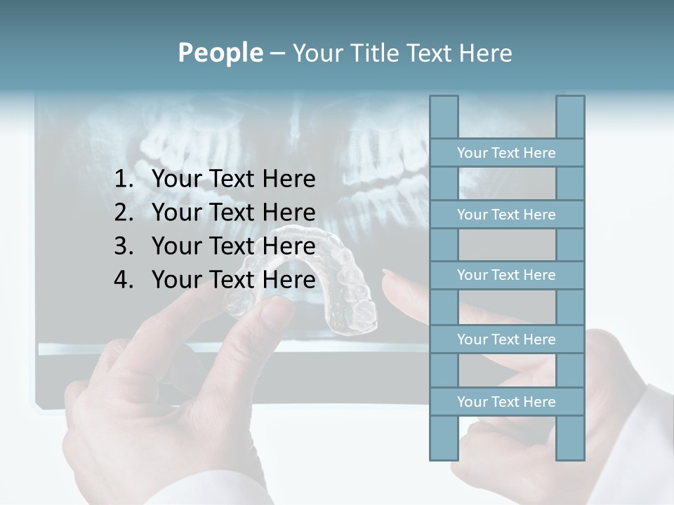 A Person Holding A Tooth In Front Of A X - Ray PowerPoint Template
