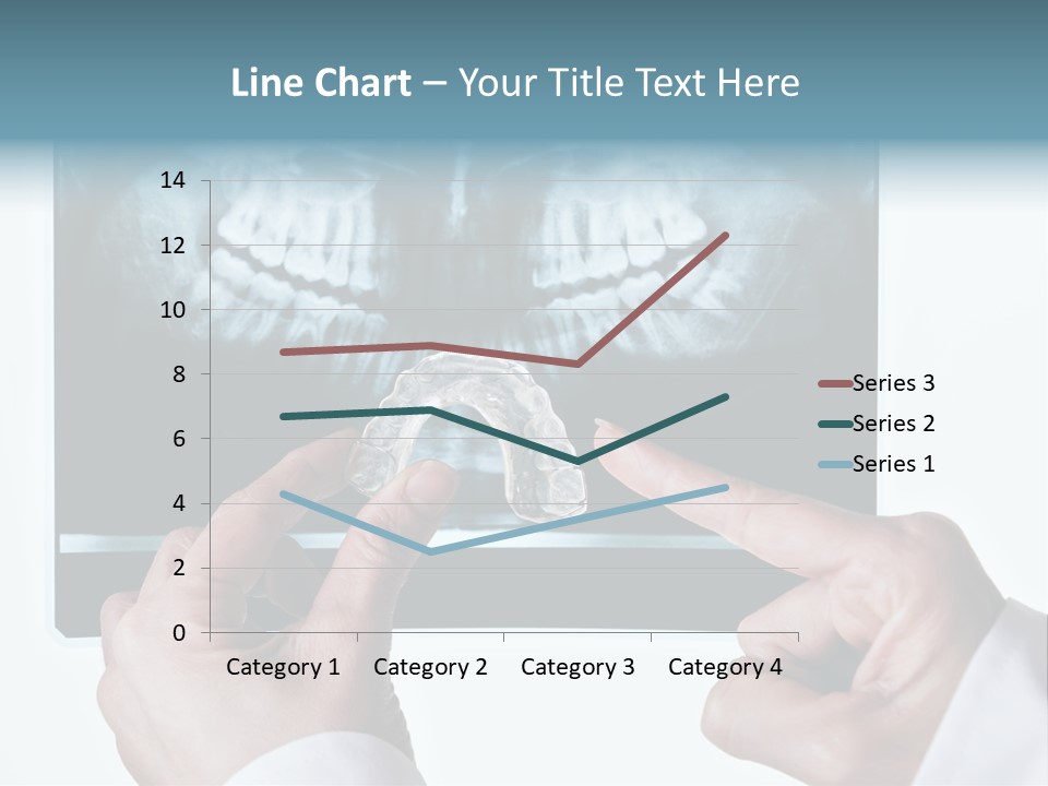 A Person Holding A Tooth In Front Of A X - Ray PowerPoint Template
