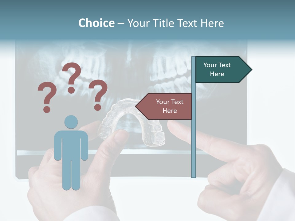 A Person Holding A Tooth In Front Of A X - Ray PowerPoint Template