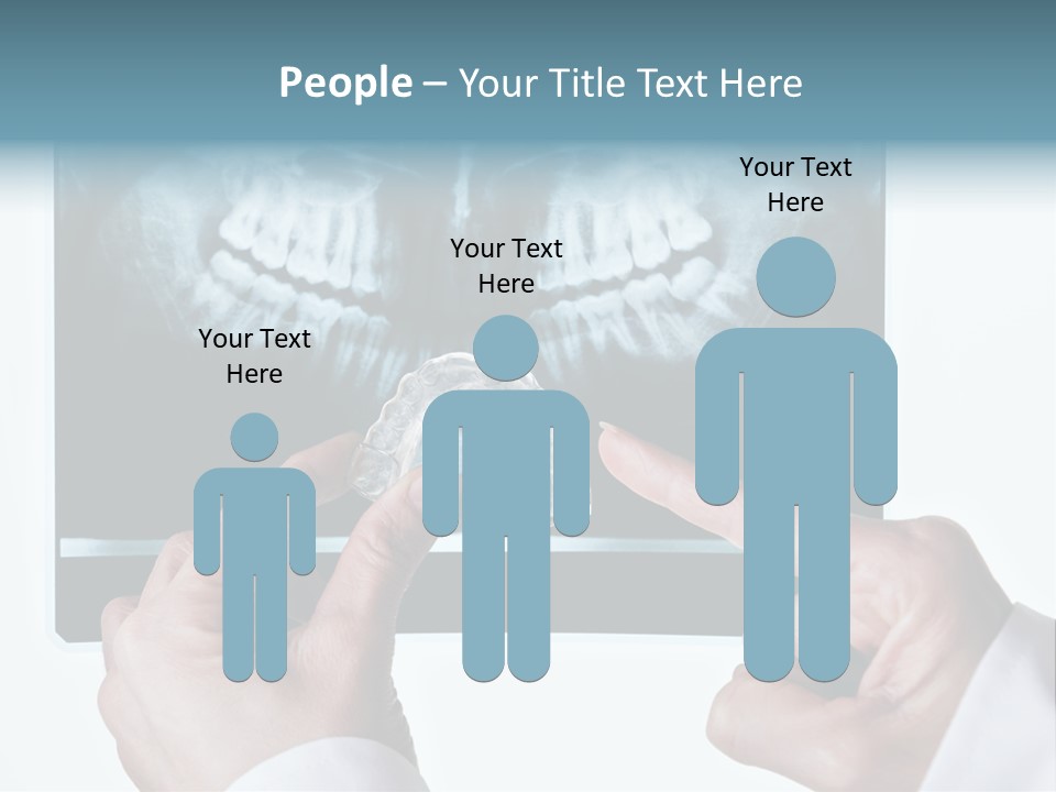 A Person Holding A Tooth In Front Of A X - Ray PowerPoint Template