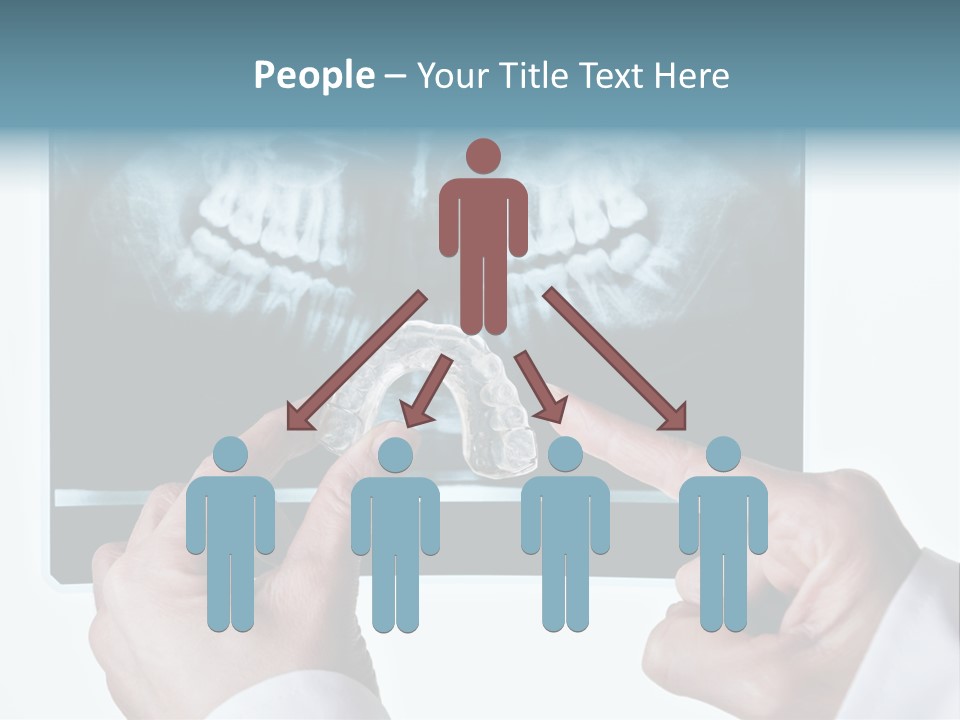 A Person Holding A Tooth In Front Of A X - Ray PowerPoint Template