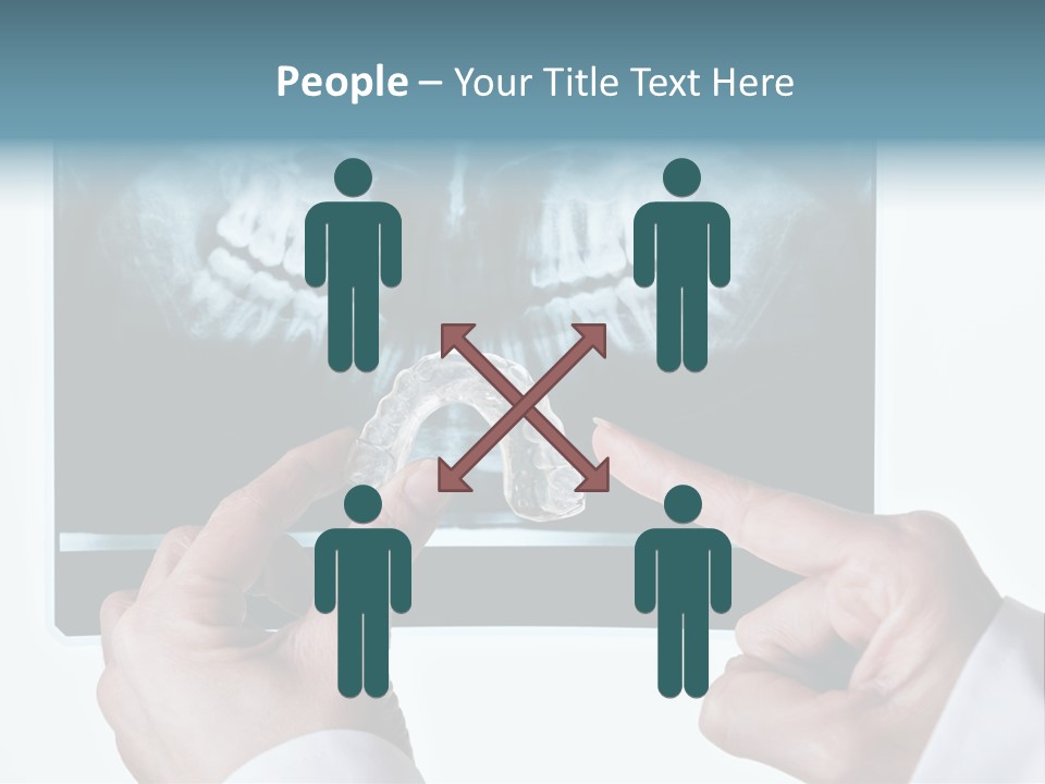 A Person Holding A Tooth In Front Of A X - Ray PowerPoint Template