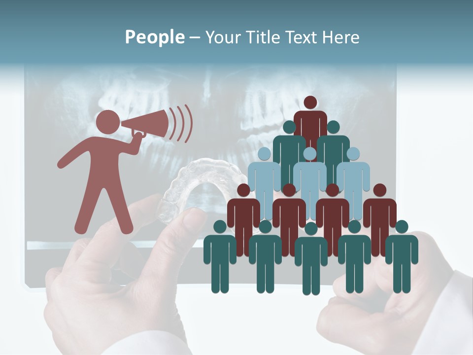 A Person Holding A Tooth In Front Of A X - Ray PowerPoint Template