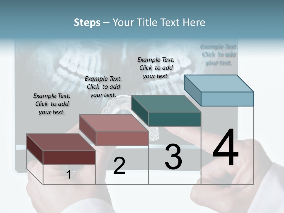 A Person Holding A Tooth In Front Of A X - Ray PowerPoint Template