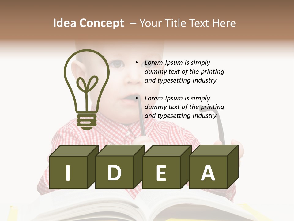 Isolated Kid Playful PowerPoint Template