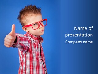 Nerd Silly Hand PowerPoint Template