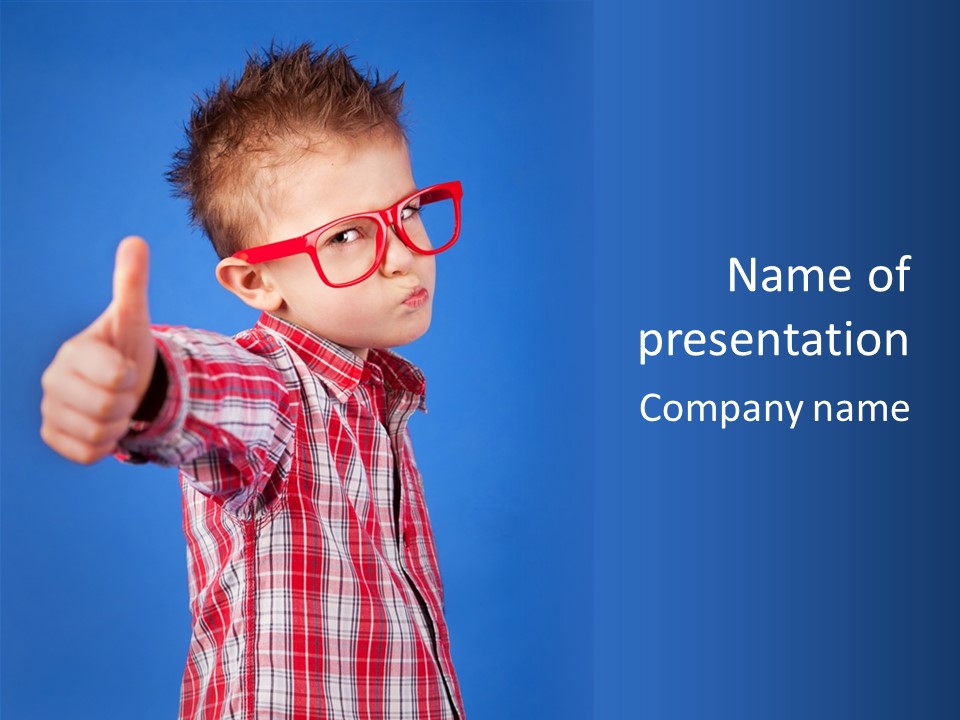 Nerd Silly Hand PowerPoint Template