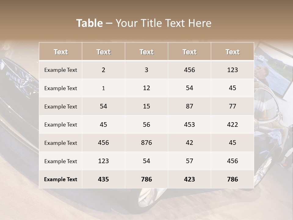 Vehicle Michigan Naias PowerPoint Template
