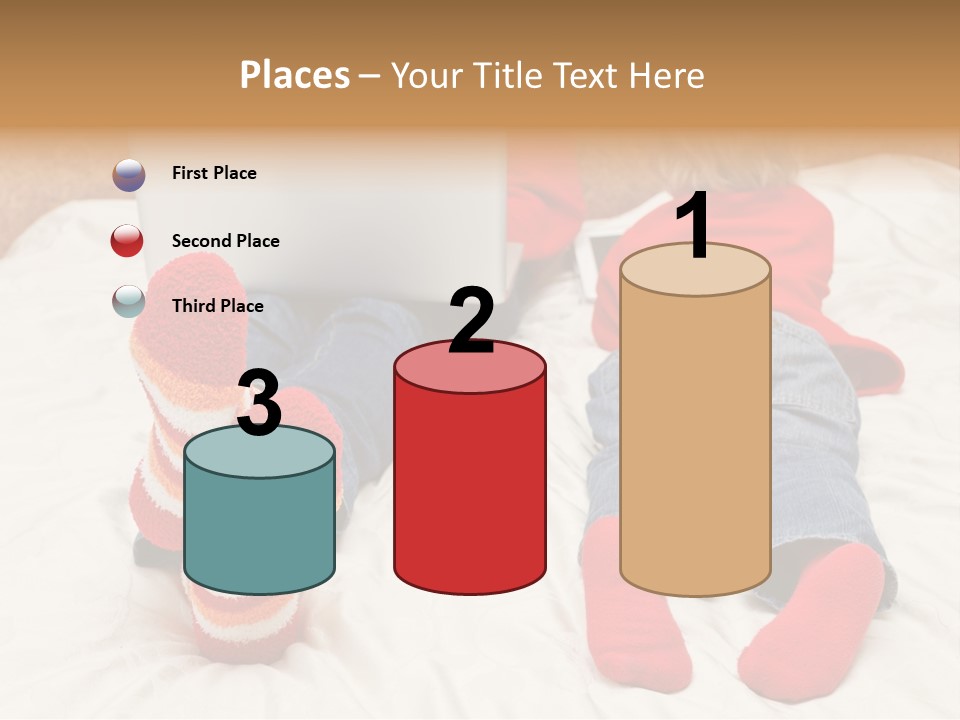 Female Personal Computer PowerPoint Template