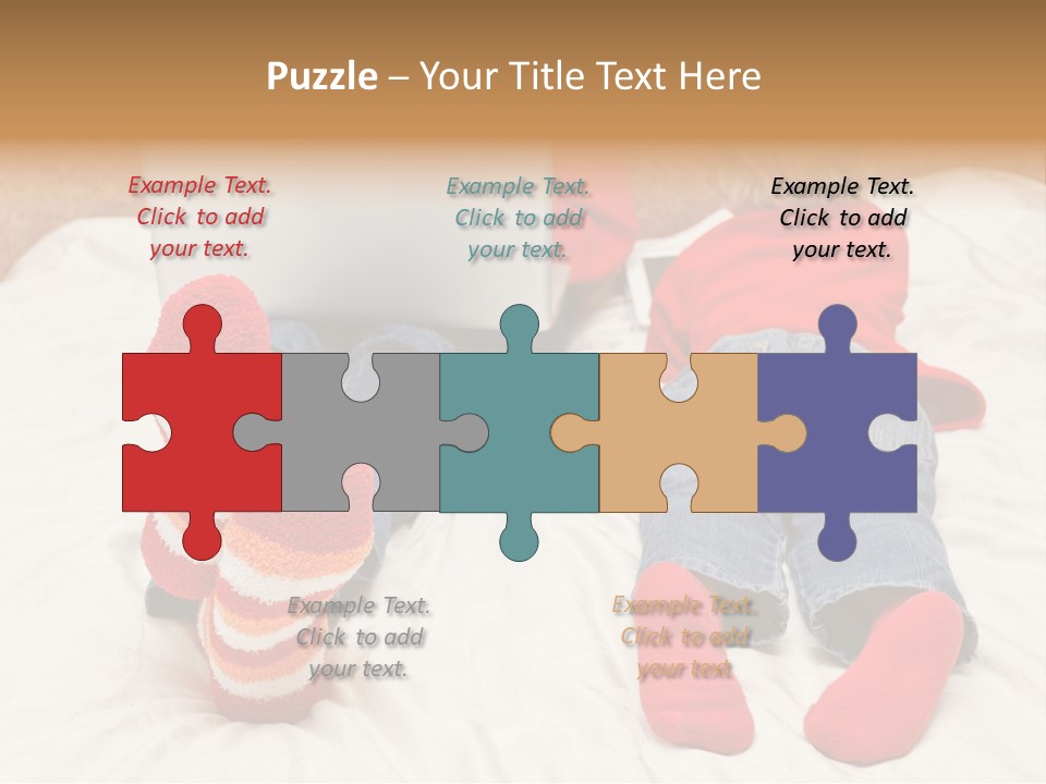 Female Personal Computer PowerPoint Template