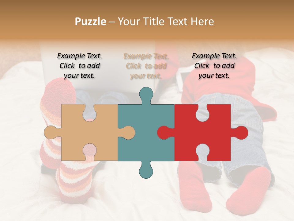 Female Personal Computer PowerPoint Template