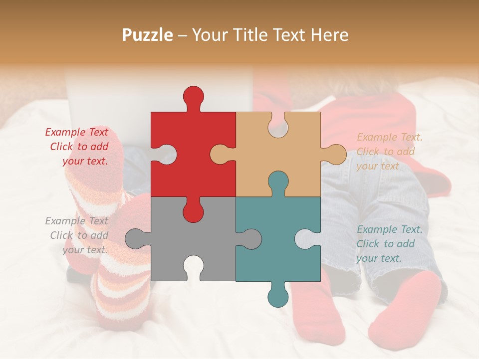 Female Personal Computer PowerPoint Template