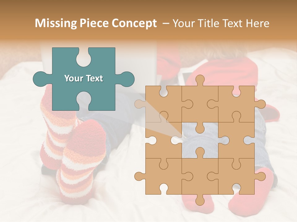 Female Personal Computer PowerPoint Template