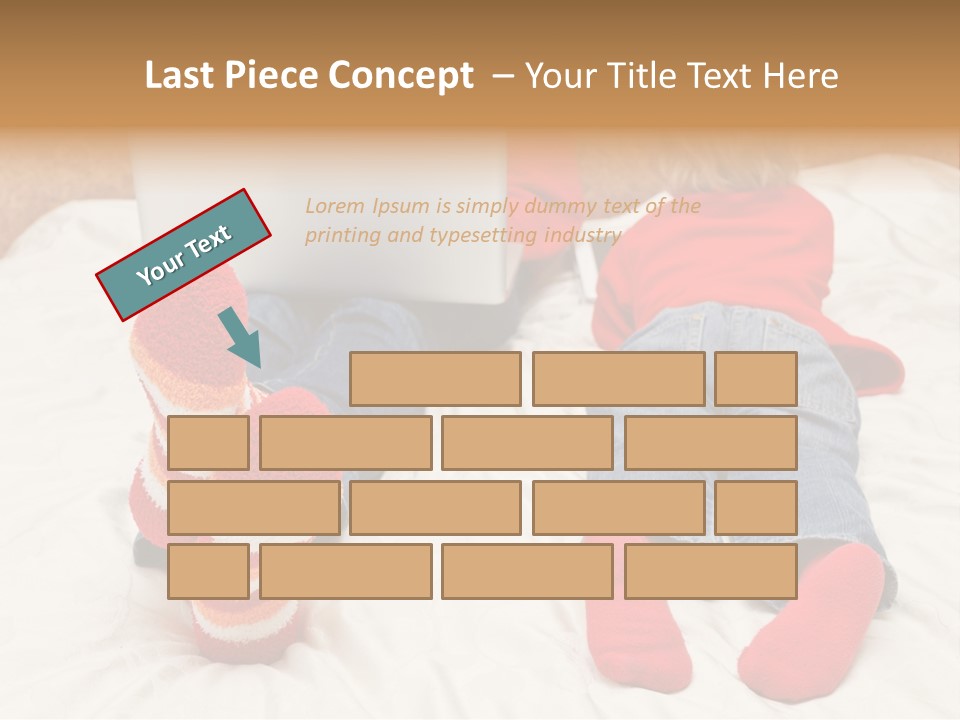 Female Personal Computer PowerPoint Template
