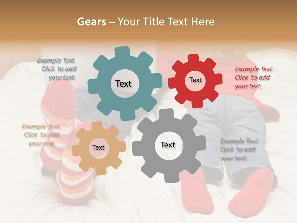 Female Personal Computer PowerPoint Template