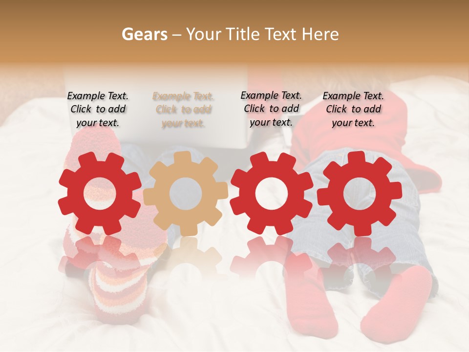 Female Personal Computer PowerPoint Template