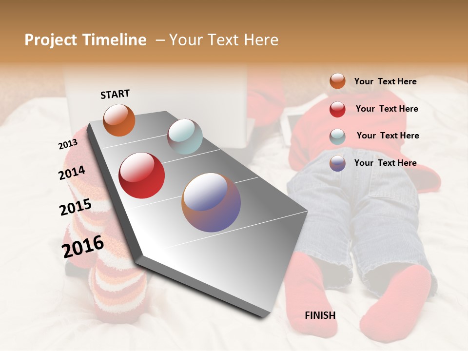 Female Personal Computer PowerPoint Template