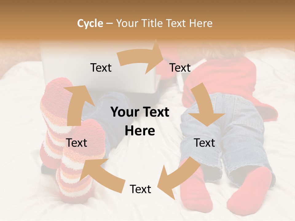 Female Personal Computer PowerPoint Template