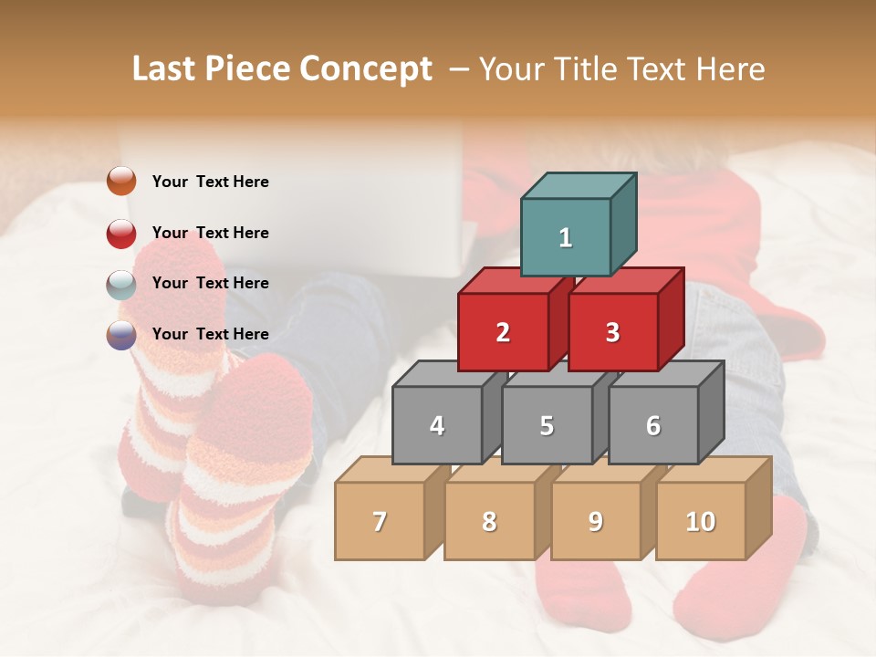Female Personal Computer PowerPoint Template