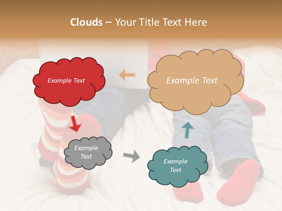 Female Personal Computer PowerPoint Template