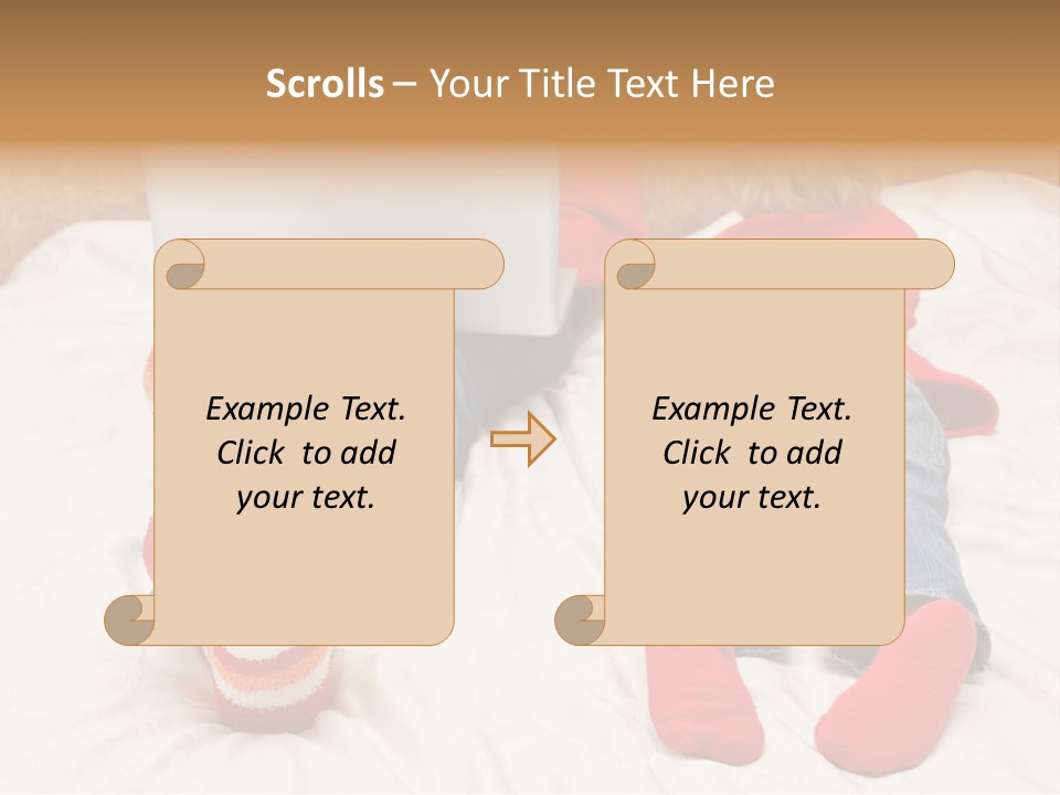 Female Personal Computer PowerPoint Template