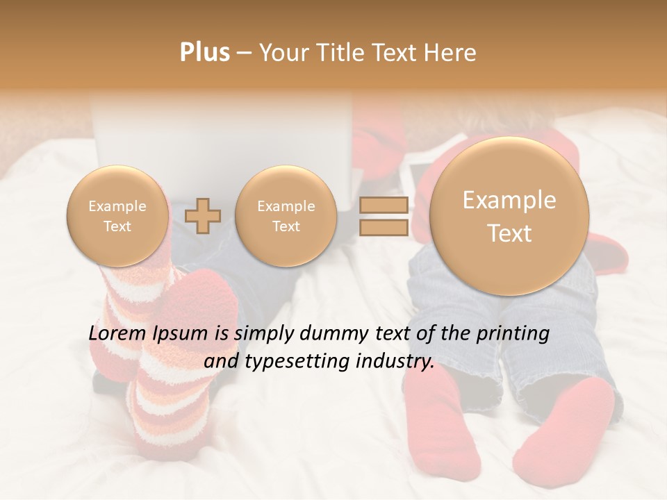 Female Personal Computer PowerPoint Template