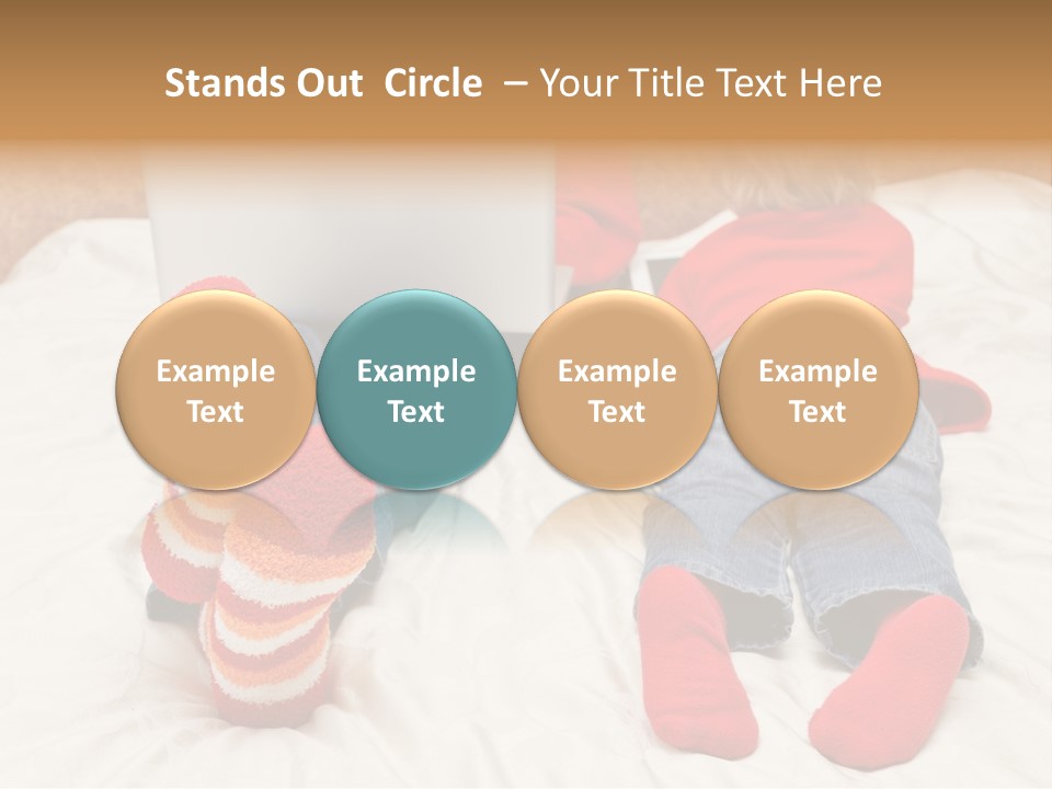 Female Personal Computer PowerPoint Template