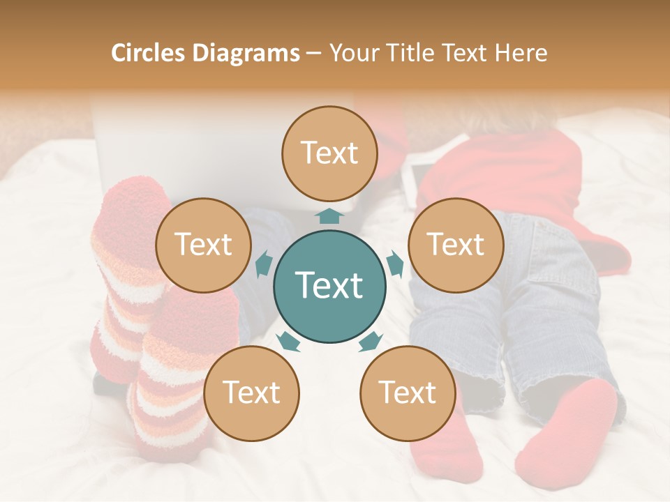Female Personal Computer PowerPoint Template