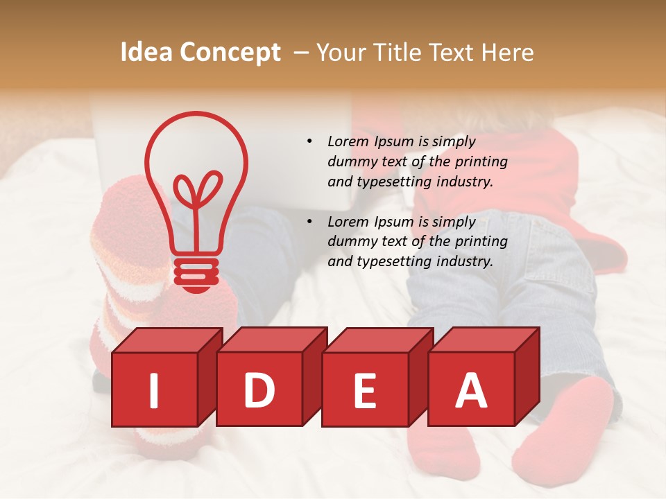 Female Personal Computer PowerPoint Template