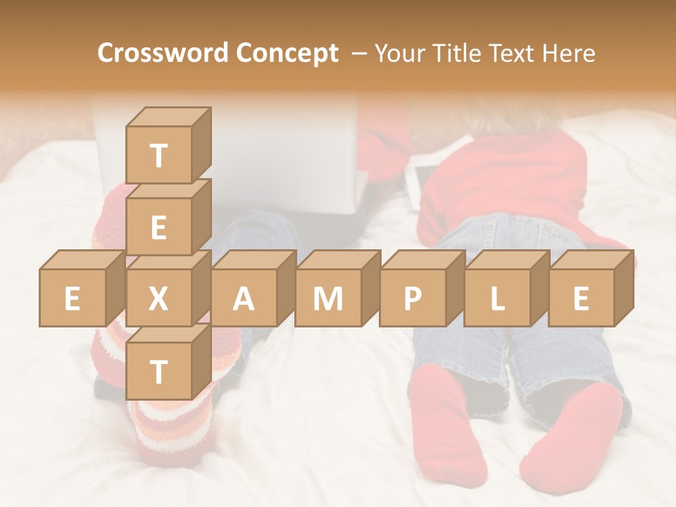 Female Personal Computer PowerPoint Template