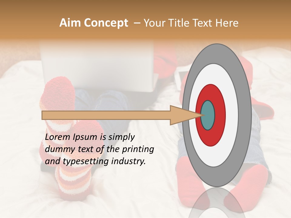 Female Personal Computer PowerPoint Template