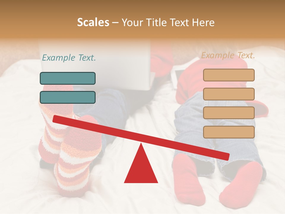 Female Personal Computer PowerPoint Template
