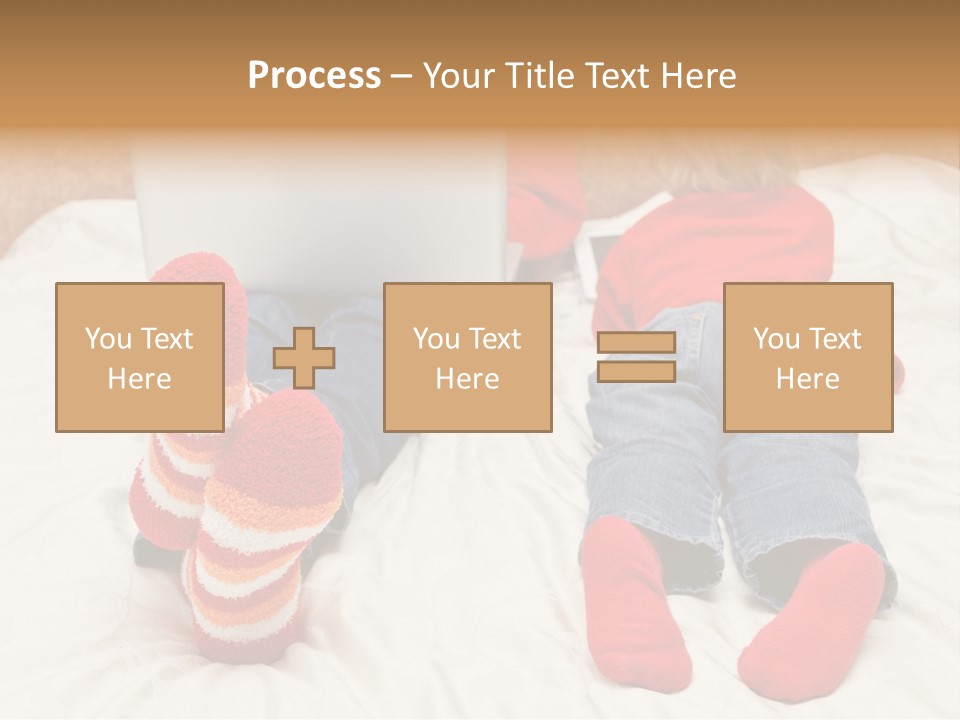 Female Personal Computer PowerPoint Template