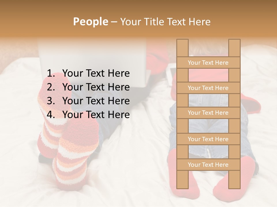 Female Personal Computer PowerPoint Template