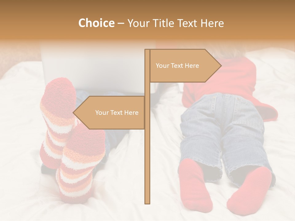 Female Personal Computer PowerPoint Template