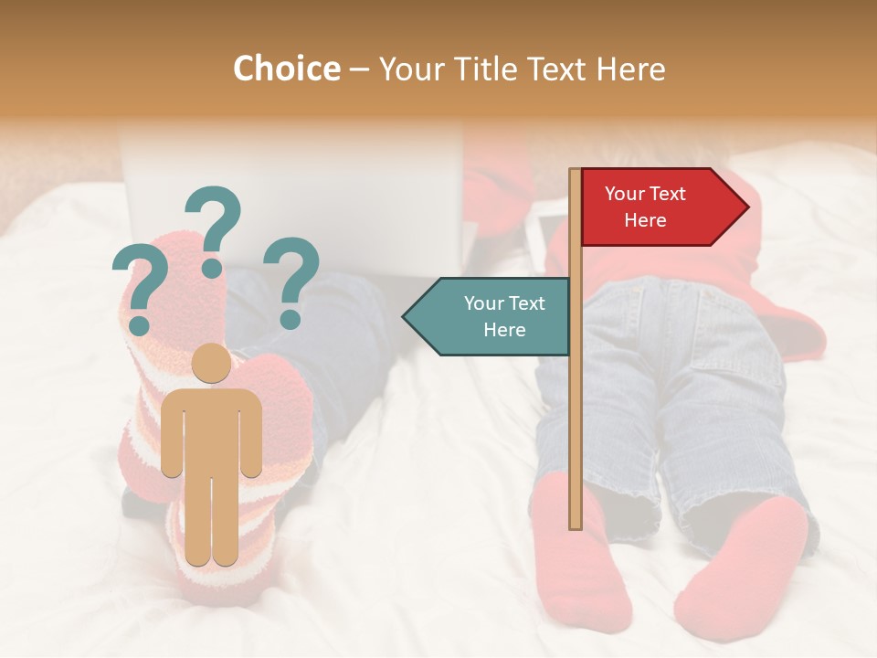 Female Personal Computer PowerPoint Template