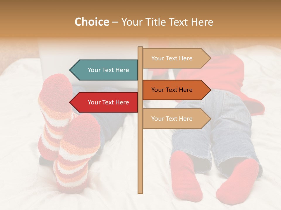 Female Personal Computer PowerPoint Template