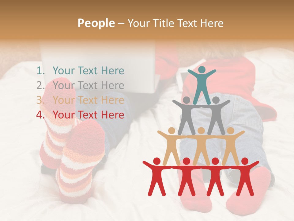 Female Personal Computer PowerPoint Template