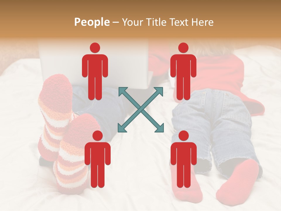 Female Personal Computer PowerPoint Template