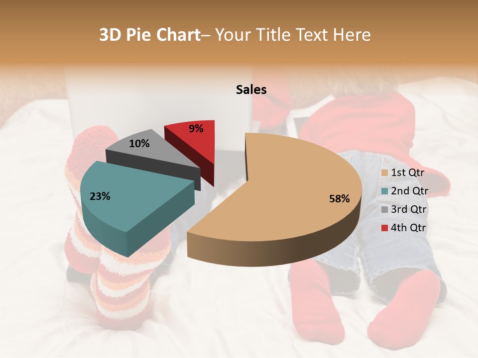 Female Personal Computer PowerPoint Template