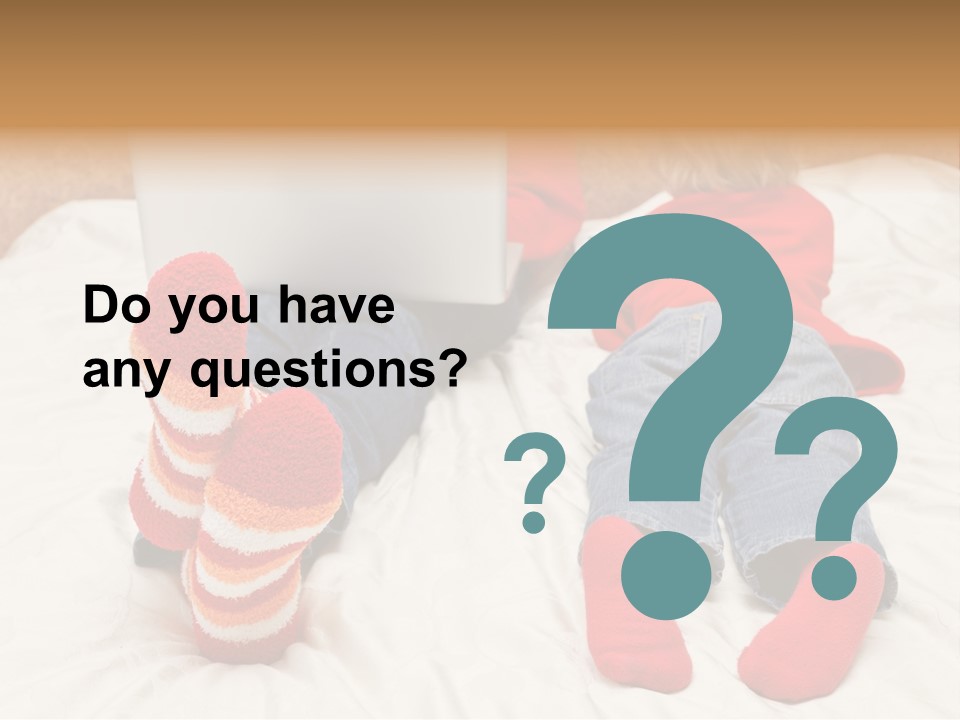 Female Personal Computer PowerPoint Template