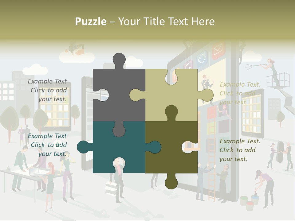 Work Upload Network PowerPoint Template