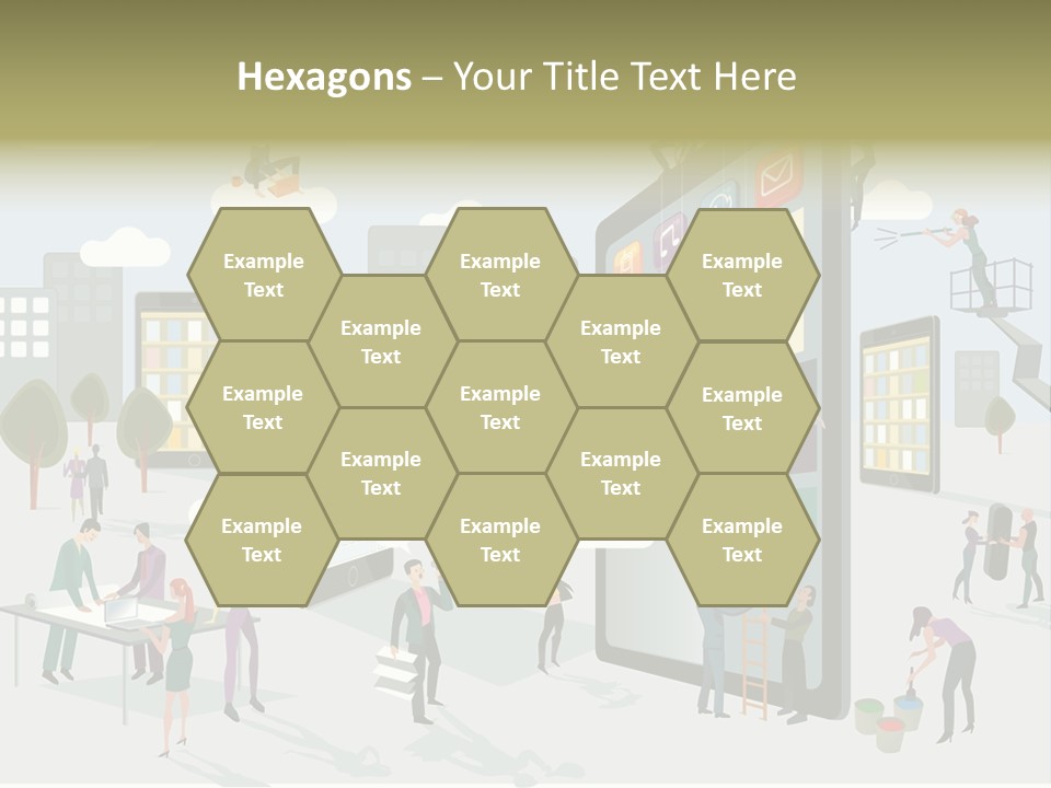 Work Upload Network PowerPoint Template