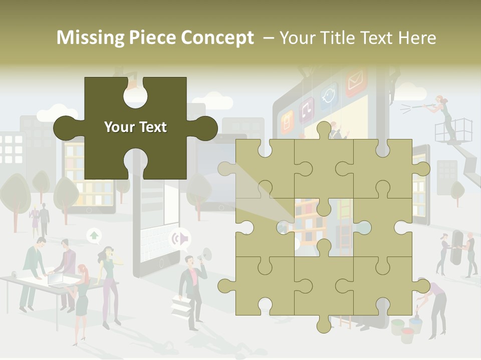 Work Upload Network PowerPoint Template