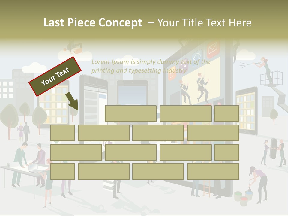Work Upload Network PowerPoint Template
