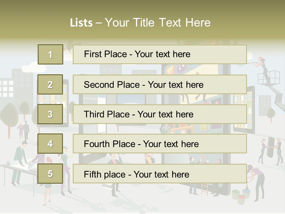 Work Upload Network PowerPoint Template